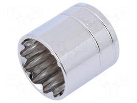 Key | twelve point socket | 24mm | 3/8" | Chrom-vanadium steel