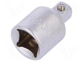 Reduction:  3/8"M x 1/4"F | Chrom-vanadium steel | 27mm