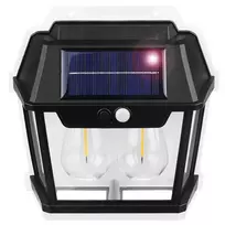 Realprices Dviguba saulės energija varoma LED sodo sieninė lempa su judesio jutikliu