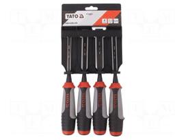 Kit: chisels | 4pcs | for wood | Tip width: 10mm,12mm,16mm,20mm