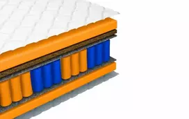Kokosinis čiužinys 80x190 dvipusis su užvalkalu 17 cm