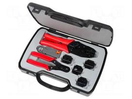 Kit: for colaxial/RF connector crimping | Crimp tool len: 220mm
