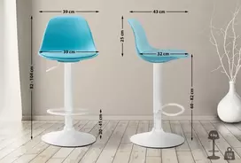 Mville Baro kėdė "Kiel", odos imitacija, balta