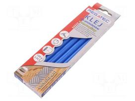 Hot melt glue | Ø: 11mm | blue | L: 200mm | Bonding: 15÷20s | 5pcs.