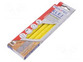 Hot melt glue | Ø: 11mm | yellow | L: 200mm | Bonding: 15÷20s | 5pcs.