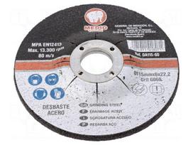 Grinding wheels | Ø: 115mm | Øhole: 22mm | Disc thick: 6mm