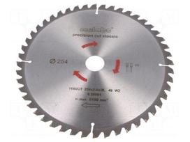 Circular saw | Ø: 254mm | Øhole: 30mm | W: 2.4mm | Teeth: 48 | Mat: HW/CT