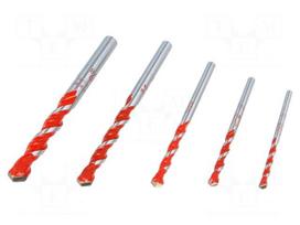 Drill set | Pcs: 5 | Mat: steel | Ø: 10mm,4mm,5mm,6mm,8mm