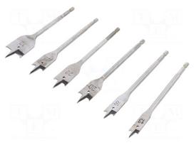 Drill set | Application: for wood | Pcs: 6 | Mat: HSS | Package: case