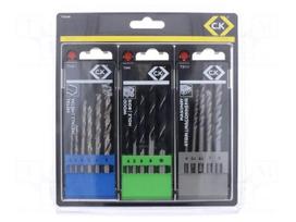 Drill set | Application: for stone,wood,metal,plastic | Pcs: 16