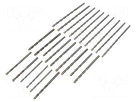 Drill set | Application: concrete | Pcs: 25 | Mat: steel | Package: bag