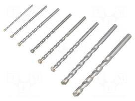 Drill set | Pcs: 8 | Mat: metal | for concrete