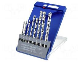 Drill set | Application: concrete | Pcs: 8 | Mat: steel | for concrete