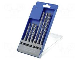 Drill set | Application: concrete | Pcs: 6 | Mat: steel | for concrete