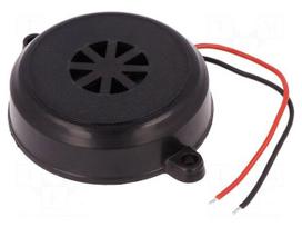 Sound transducer: piezo alarm | 12÷24VDC | Colour: black