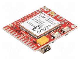 Expansion board | Raspberry Pi | SIM,U.FL,USB B micro,pin strips