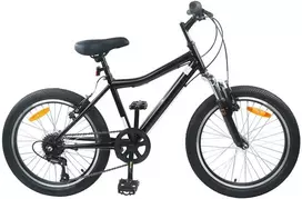 Vaikų Dviratis 20 Colių 6-Speed 6-11 metų amžiaus Juoda