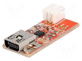 USB Li-Po battery charger | JST 2.0mm,USB B mini | 30x13mm | 470mA