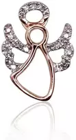 Auksinis pakabukas su brangakmeniais. Metalas: Raudonas Auksas. Praba: 585°. Akmuo: Briliantai - 0.78 g. - 14 mm. - Briliantai (0,062Ct)