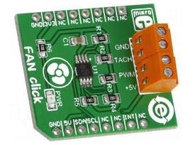 Click board | fan controller | I2C | EMC2301 | 3.3/5VDC