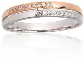 Auksinis žiedas - 18 - 1.94 g. - Briliantai (0,06Ct)