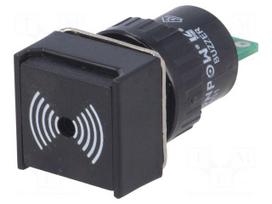 Signaller: sound | 75dB | Illumin: none | IP40 | Ø16mm | max.6mm | plastic