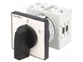 Switch: cam switch | Stabl.pos: 2 | 16A | 0-1 | Poles: 3 | Pos: 2 | -25÷55°C