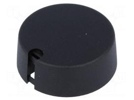 Knob | with pointer | plastic | Øshaft: 6mm | Ø40x16mm | black