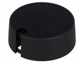 Knob | with pointer | plastic | Øshaft: 6.35mm | Ø40x16mm | black
