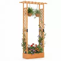 Promotions Pakeltas daržo lysvės rėmas, 109.2x35.6x226.1 cm, oranžinė, mediena