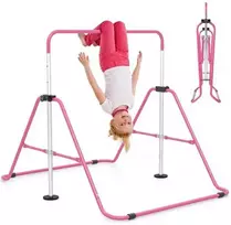 Promotions Gimnastikos skersinis, sulankstomas reguliuojamas horizontalus skersinis, 149x104x130 cm, rožinis, metalas