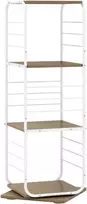 Promotions Knygų lentyna bokštas, 4 pakopų, 360° besisukanti, 40x40x115 cm, natūrali, metalinis rėmas