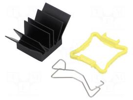 Heatsink: extruded | grilled | BGA | black | L: 17mm | W: 17mm | H: 14.5mm