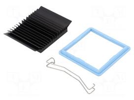 Heatsink: extruded | grilled | BGA | black | L: 45mm | W: 45mm | H: 9.5mm