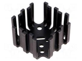 Heatsink: moulded | SOT9,TO3,TO66 | black | 45x45x25.4mm | 6K/W
