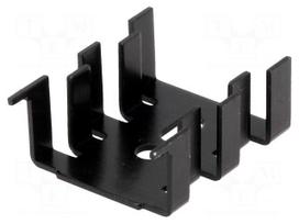 Heatsink: moulded | SOT32,TO220 | black | L: 33mm | W: 25.4mm | H: 13mm