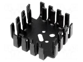 Heatsink: moulded | SOT9,TO3,TO66 | black | 42x42x17mm | 6.8K/W
