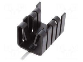 Heatsink: moulded | TO221 | black | L: 25.4mm | W: 14.5mm | H: 13.51mm