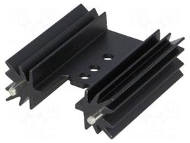 Heatsink: extruded | TO220 | black | L: 38.1mm | 10.8K/W | aluminium