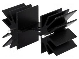 Heatsink: extruded | TO220 | black | L: 25.4mm | 7.1K/W | aluminium