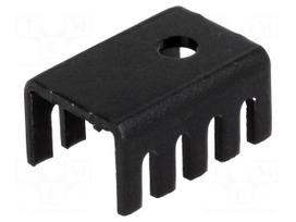Heatsink: moulded | U | TO220 | black | L: 19.05mm | W: 13.21mm | H: 9.53mm