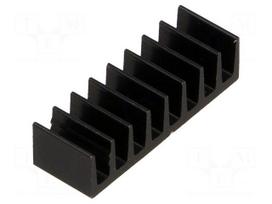 Heatsink: extruded | black | L: 6.3mm | W: 19mm | H: 4.8mm | 50K/W