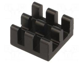 Heatsink: extruded | black | L: 11mm | W: 11mm | H: 6mm | aluminium