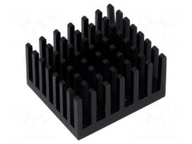 Heatsink: extruded | black | L: 24.76mm | W: 27.95mm | H: 15.24mm