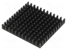 Heatsink: extruded | black | L: 42.5mm | W: 45mm | H: 6mm | aluminium