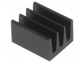 Heatsink: extruded | black | L: 8mm | W: 6.3mm | H: 4.8mm | 87K/W | anodized