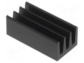Heatsink: extruded | black | L: 13mm | W: 6.3mm | H: 4.8mm | 63K/W