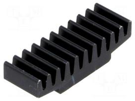 Heatsink: extruded | black | L: 10mm | W: 30mm | H: 7.5mm | 26K/W | anodized