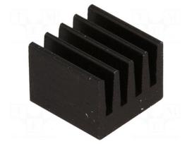 Heatsink: extruded | black | L: 8mm | W: 8mm | H: 6mm | 74K/W | aluminium