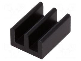 Heatsink: extruded | black | L: 13mm | W: 10mm | H: 6mm | 61K/W | aluminium